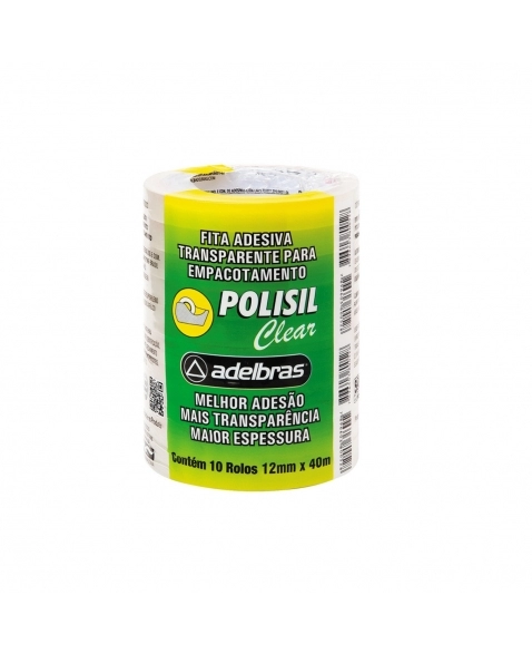 FITA PARA EMPACOTAMENTO POLISIL CLEAR 510 - TRANSPARENTE 12MMX40M