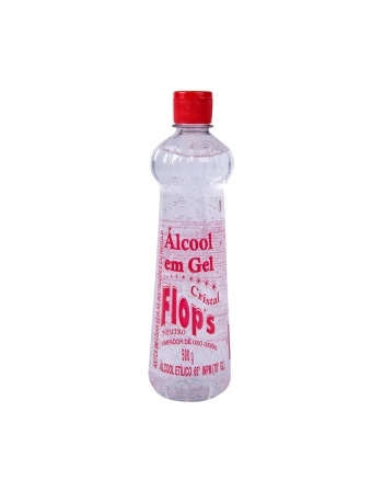 ÁLCOOL EM GEL FLOPS 65% CRISTAL 500G