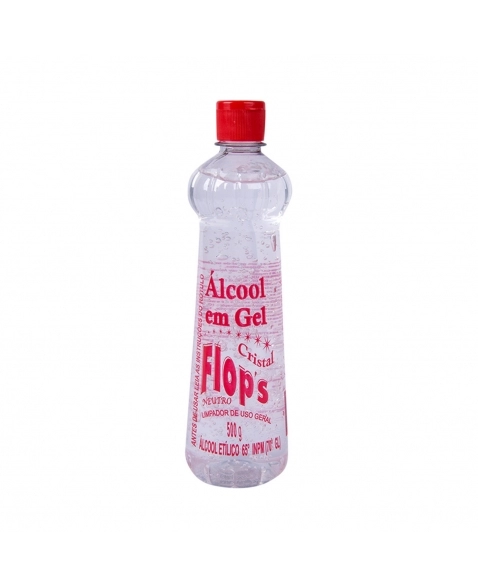 ÁLCOOL EM GEL FLOPS 65% CRISTAL 500G