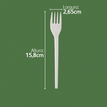 GARFO SOBREMESA BRANCO C/1000UN - STRAWPLAST