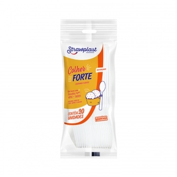 COLHER FORTE STRAWPLAST CSB-604 BCO 155X33MM CX500