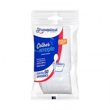 COLHER LEVE REFEIÇÃO BRANCO C/50UN