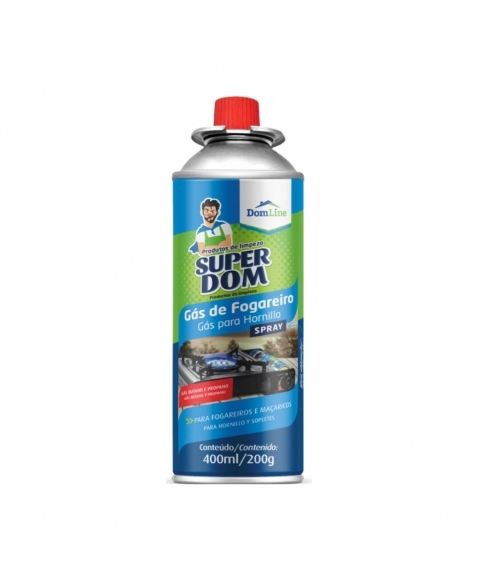 GÁS PARA FOGAREIRO SUPERDOM 400ML - DOM LINE