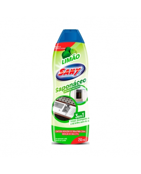 SAPONÁCEO CREMOSO LIMÃO 250ML - SANY DO BRASIL