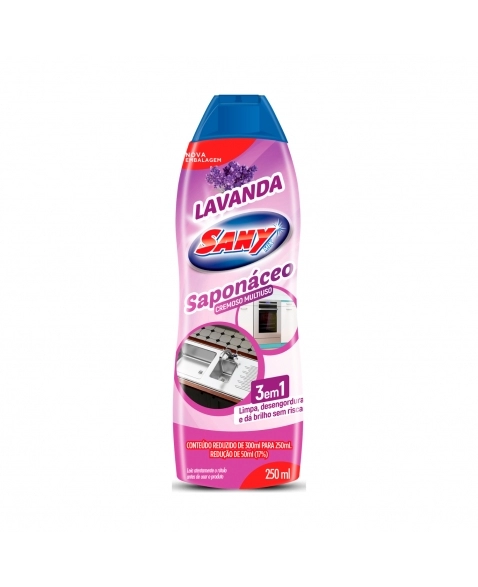 SAPONÁCEO CREMOSO LAVANDA 250ML - SANY DO BRASIL