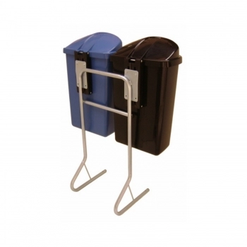 CONJUNTO PARA COLETA SELETIVA DE 50L COM 02 LIXEIRAS ST13 - JSN (AZUL + VERMELHA)