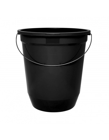 BALDE 13,5L ECO NATURE PRETO COM ALÇA DE METAL - JAGUAR UTILIDADES