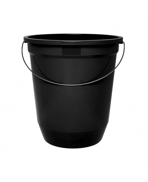 BALDE 13,5L ECO NATURE PRETO COM ALÇA DE METAL - JAGUAR UTILIDADES