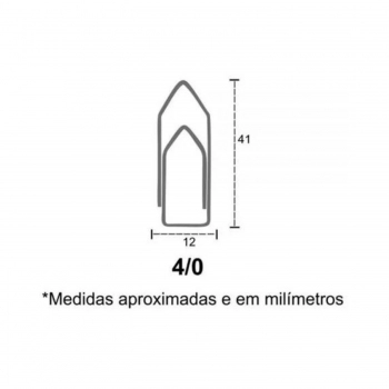 CLIPS GALVANIZADO 4/0 500G COM 390UN - BACCHI