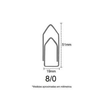 CLIPS GALVANIZADO 8/0 500G COM 180UN - BACCHI