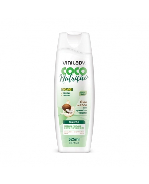 SHAMPOO COCO NUTRIÇÃO - ÓLEO DE COCO COM QUERATINA VEGETAL 325ML