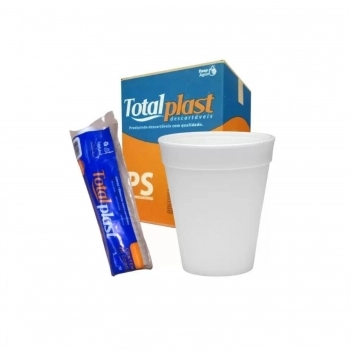 COPO TÉRMICO 240ML TIRA COM 20UN - TOTALPLAST