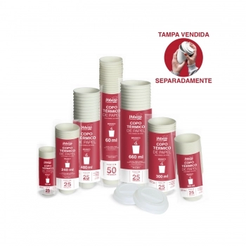 COPO PAPEL 240ML BRANCO TIRA COM 25UN - VABENE