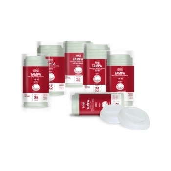 TAMPA PARA COPO PAPEL 180ML COM 25UN - VABENE