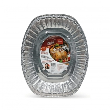 ASSADEIRA DE ALUMÍNIO OVAL 7L COM 12UN - VABENE