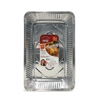 ASSADEIRA ALUMÍNIO RETANGULAR 10L SEM TAMPA COM 12UN - VABENE