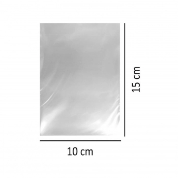 SACO PLÁSTICO TRANSPARENTE PP 10x15CM ESPESSURA 0,05 C/500UN