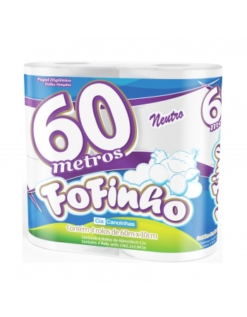 PAPEL HIGIÊNICO FOFINHO FOLHA SIMPLES C/4 FD64