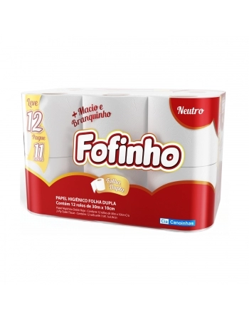 PAPEL HIGIÊNICO FOFINHO FOLHA DUPLA C/12