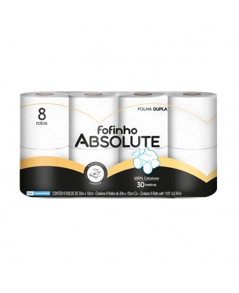 PAPEL HIGIÊNICO FOFINHO ABSOLUTE PREMIUM C/8