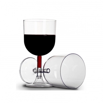 TAÇA VINHO ACRÍLICO CRISTAL 260ML C/4UN - STRAWPLAST