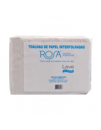 PAPEL TOALHA INTERFOLHADO LEVE 21x20CM FD C/6 PACOTE - ROSA PAPÉIS