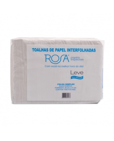 PAPEL TOALHA ROSA INTERFOLHADO LEVE C/ 6000F