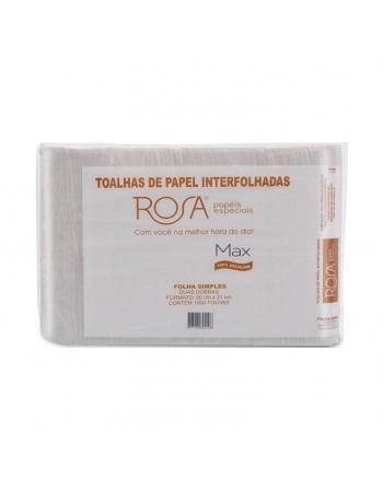 PAPEL TOALHA INTERFOLHADO MAX 21X20CM FD C/6 PACOTE - ROSA PAPÉIS