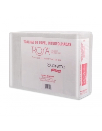 PAPEL TOALHA INTERFOLHADO SUPREME 21X20CM FD C/6PACOTE - ROSA PAPÉIS