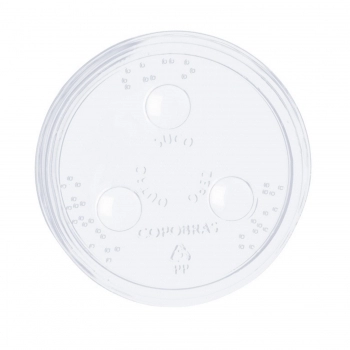 TAMPA PLÁSTICA PARA COPO TPT-300 COM FURO COM 50UN - COPOBRAS