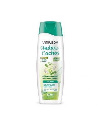 SHAMPOO ONDAS E CACHOS - COLÁGENO E ALOE VERA 330ML