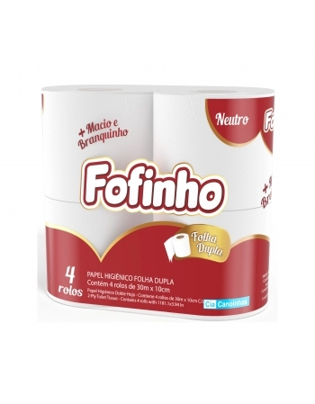 PAPEL HIGIÊNICO FOFINHO FOLHA DUPLA C/4 FD/96