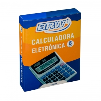 CALCULADORA ELETRÔNICA DE MESA 8 DÍGITO CINZA COM VISOR INCLINADO - BRW