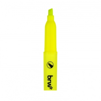 MARCA TEXTO FLUORESCENTE AMARELO C/12UN - BRW