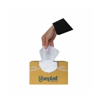 SACOLA GOLD BRANCA BIO 38X48CM CX1000 - LIBREPLAST