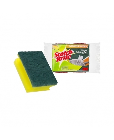 ESPONJA SCOTCH BRITE SALVA UNHAS 10X7,5X4,2CM