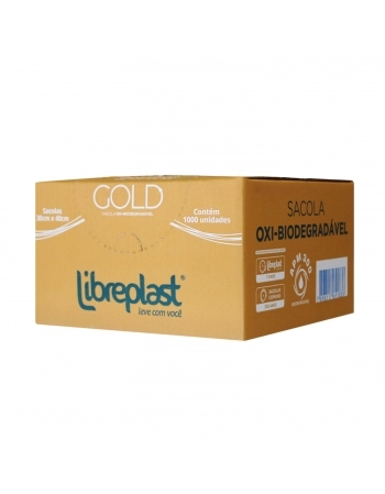 SACOLA LIBREPLAST BIO BCO 48X58 GOLD CX1000