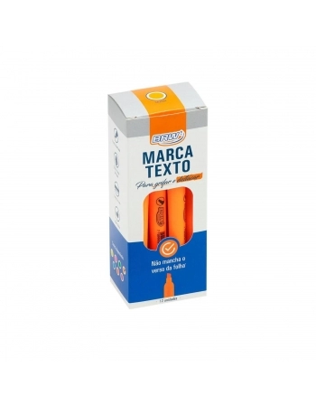 MARCA TEXTO BRW LARANJA C/12