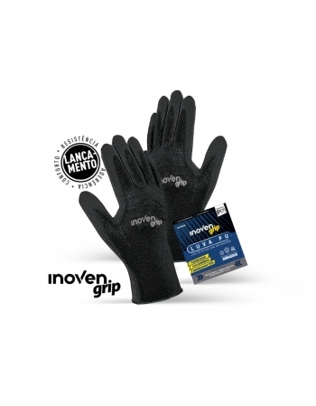 LUVA PU INOVEN GRIP NYLON COM POLIURETANO PRT G PAR