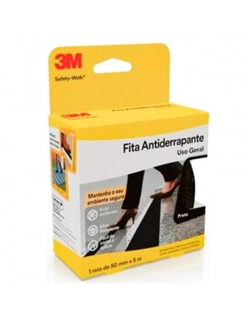 FITA 3M ANTIDERRAPANTE PRETA 50MMX5M