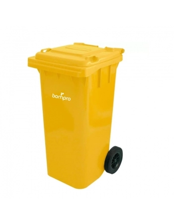 CONTENTOR BOMPRO 240L AMARELO C/RODA