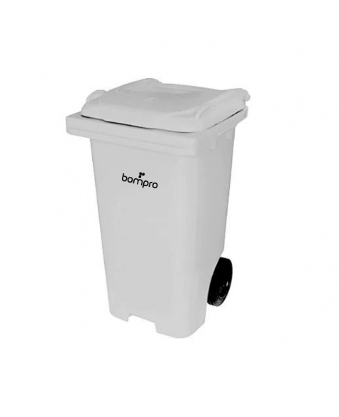 CONTENTOR BOMPRO 120L BRANCO C/RODAS