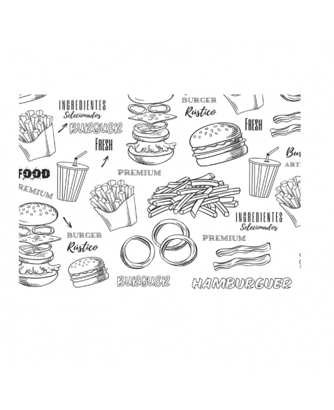 PAPEL LANCHE BG 32G HAMBURGUERIA 30X40 FD500