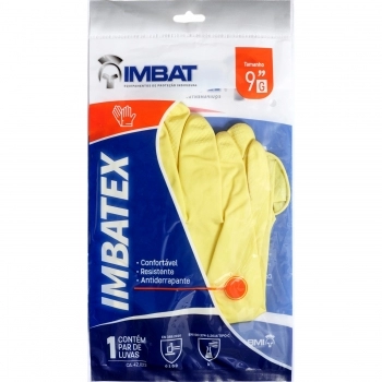 LUVA IMBAT FORRADA LATEX AMR G 1PAR