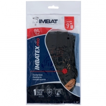 LUVA IMBAT FORRADA LATEX PRT G 1PAR