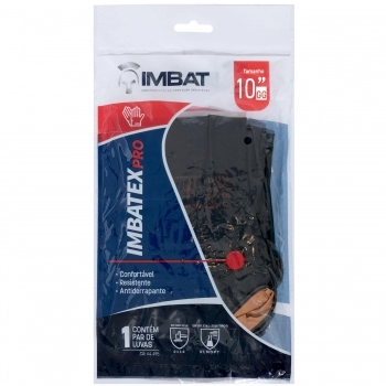 LUVA IMBAT FORRADA LATEX PRT GG 1PAR