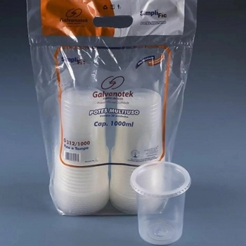 KIT POTE 1000ML REDONDO CRISTAL G 312SF C/20