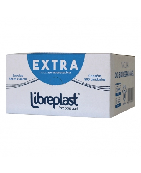 SACOLA LIBERPLAST BIO BCO 38X48X2,7 EXTRA CX800