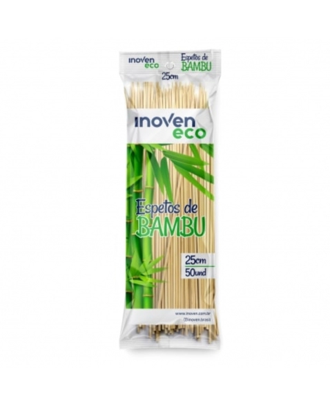 ESPETO DE BAMBU INOVEN 4MM 25CM C/50