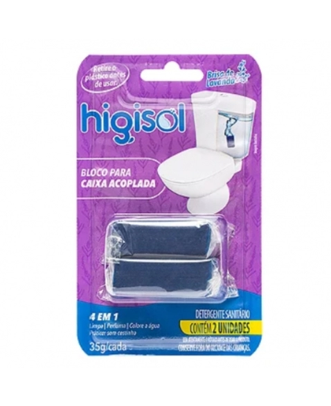 BLOCO SANITARIO HIGISOL LAVANDA REFIL C/2 35G